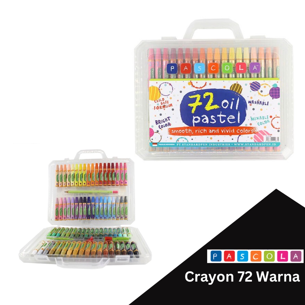 

Laris OIL PASTEL PASCOLA ISI 72 WARNACRAYON PASCOLA 72 WARNA CRAYON TITI 65