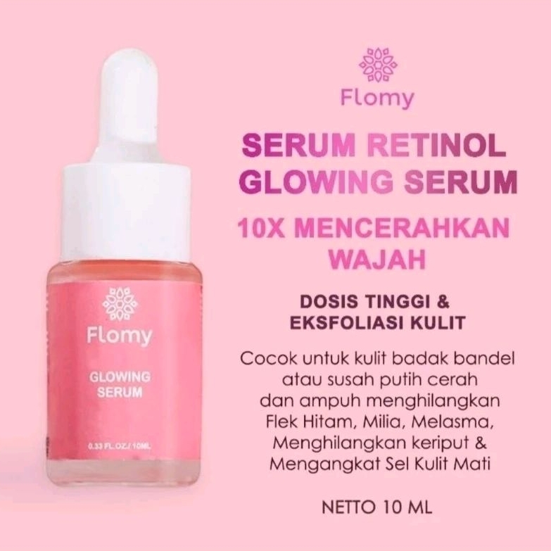 [CLEARANCE] Flomy Retinol Serum Skincare Glowing | Glowing Serum | Serum Flek BPOM