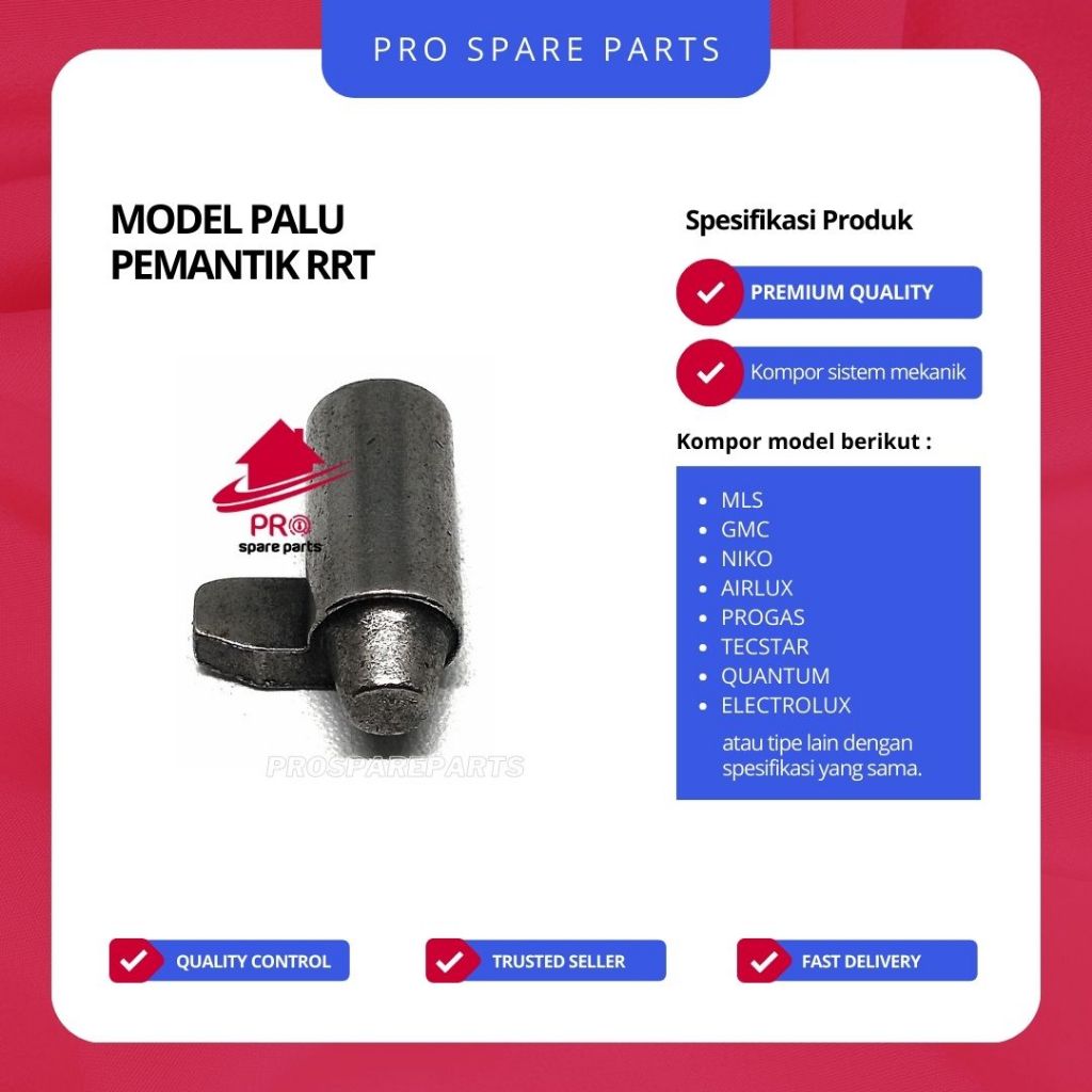 Model Palu Pemantik Kompor Gas UMUM - Jarum Gas Valve - AS Kompor Gas Rinnai - Sparepart Kompor Gas