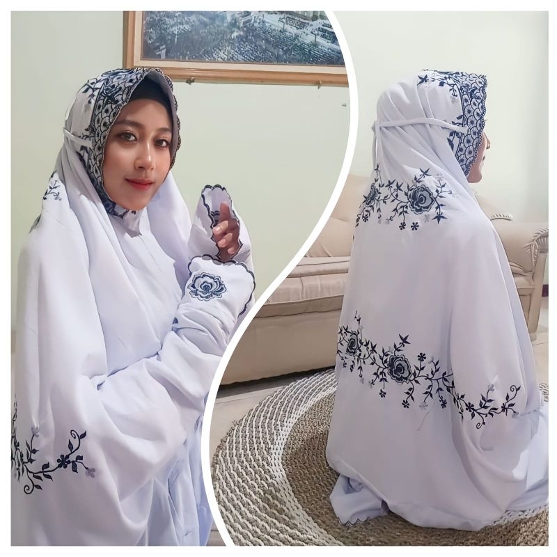 mukena putih mukena katun dewasa mukena pesantren mukena terusan