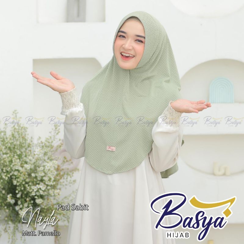 ** Basya Hijab ** Bergo Nayla Pad Sabit Original Basya Hijab