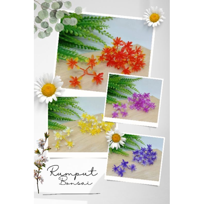 1 Daun Variasi Bonsai Daun Plastik Rumput Daun Variasi