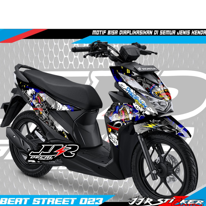 STIKER HONDA BEAT NEW STREET 2020-2023 /NEW BEAT ESP DECAL MOTIF DORAEMON ZOMBIE