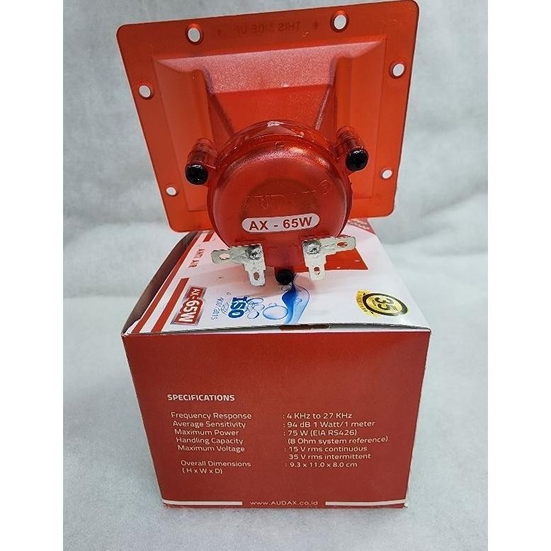 Tweter Audax Ax 65 W / Ax65W / AX-65W - SOLDER ELKO KABEL