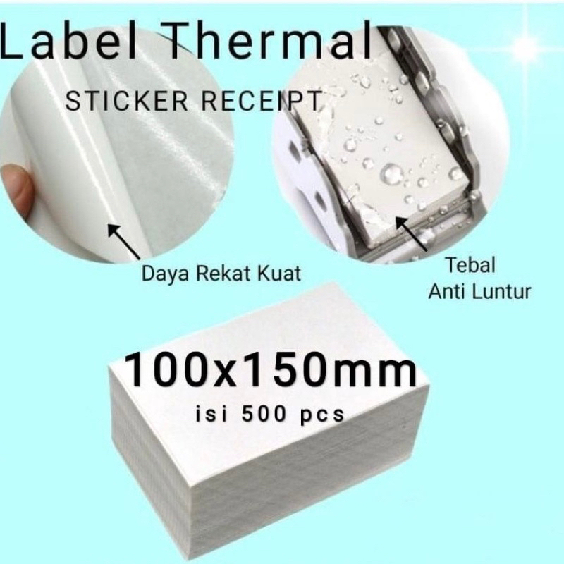 

Kertas Termal Label Lipat Barcode 100x150 A6 Isi 500 Lembar Termurah