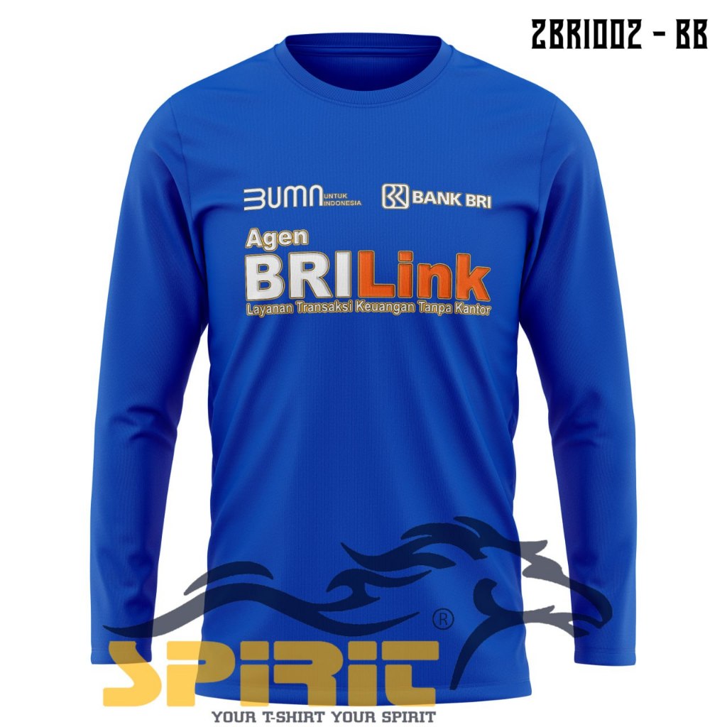 Baju Agen BRI Link Satuan BUMN Kaos Brilink Katun 24s Premium Lengan Panjang  Jumbo