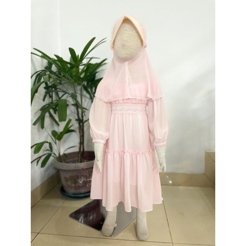 Baju Gamis anak Pink