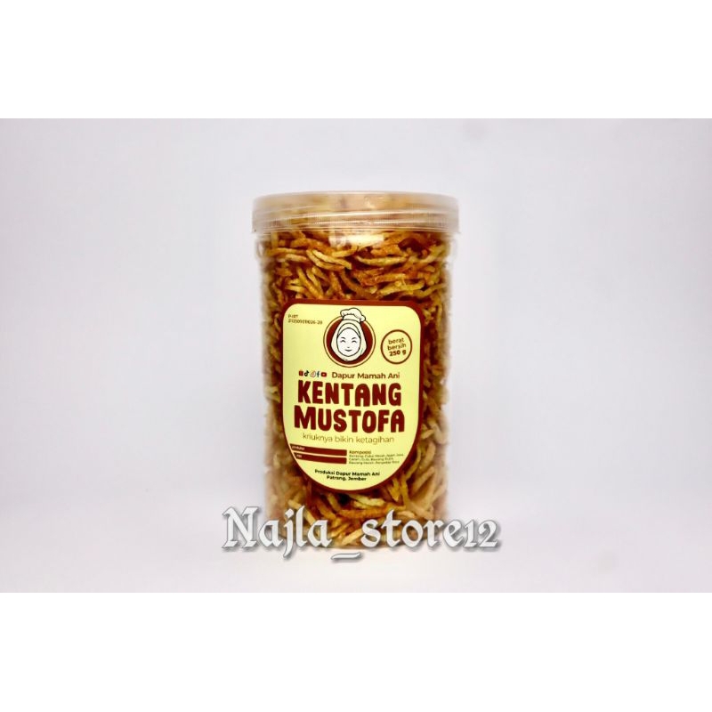 

Kentang Mustofa Rasa Original 250 gram Toples 1000 mili