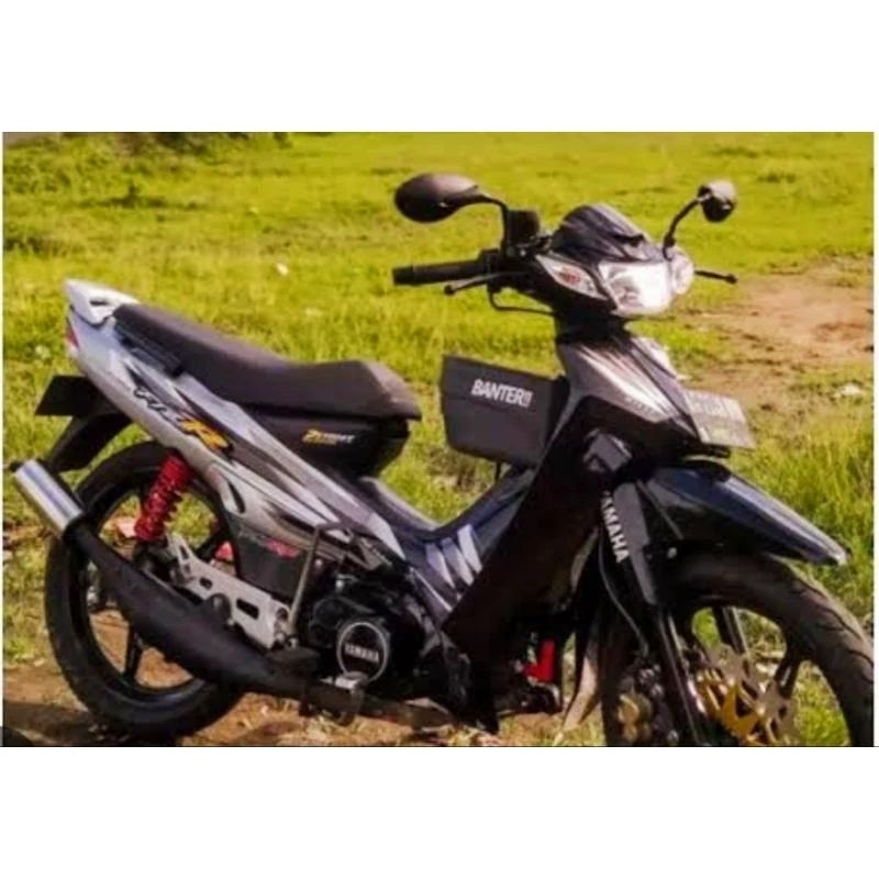 striping lis sticker standar ORI yamaha fiz r milenium hitam putih stiker Fiz R FizR milenium hitam 