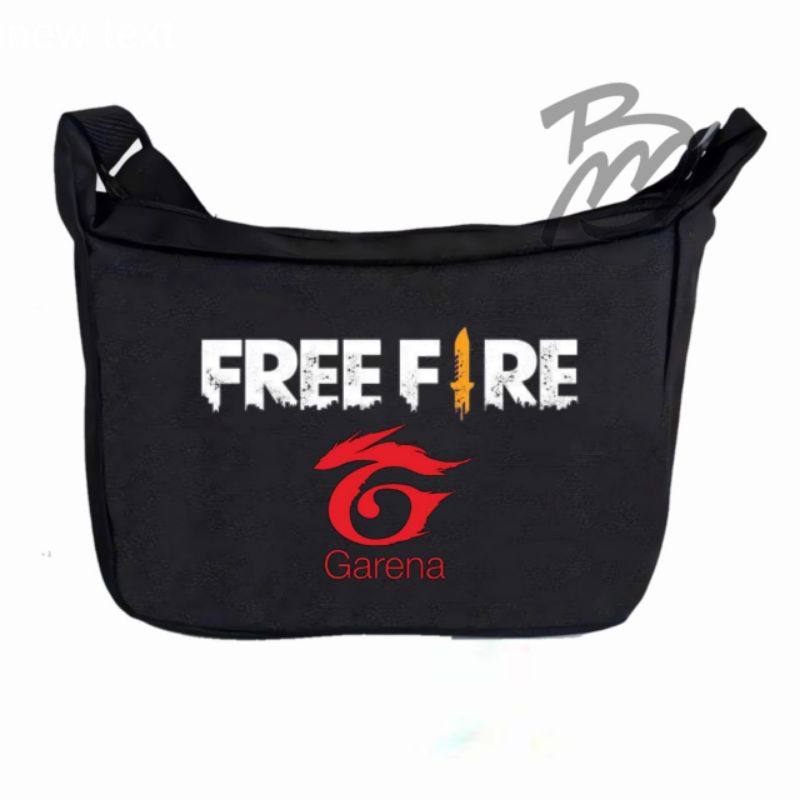 tas selempang anak sekolah SD SMP SMA pria/wanita motif free fire