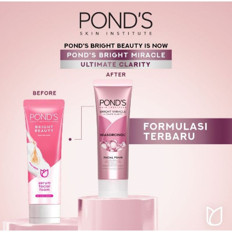 PONDS BRIGHT BEAUTY SERUM FACIAL WASH 100gr - SABUN MUKA PONDS 100GR kemasan baru