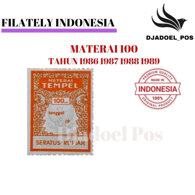 MATERAI 100 TAHUN 1986 1987 1988 1989