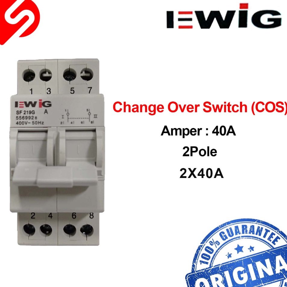 Qo COS  Change Over Switch  Ohm saklar EWIG 2x4A