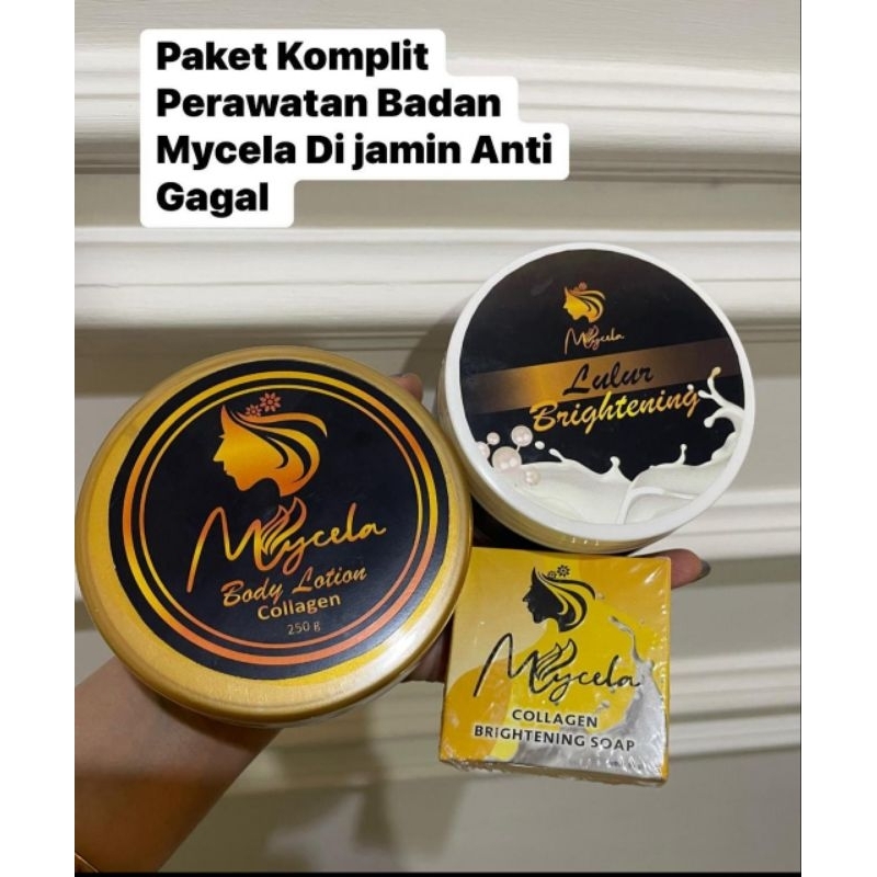 MYCELA PAKET HEMAT BODYCARE [ PAKET HB + LULUR + SABUN MYCELA ]