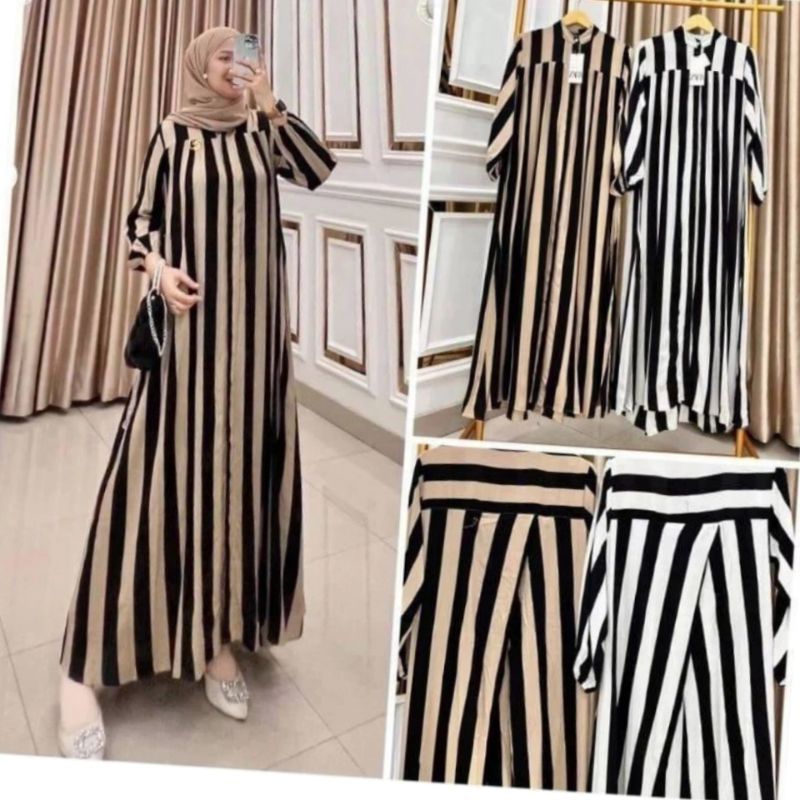 gamis rayon - gamis midi dress - gamis kekinian - gamis salur - gamis busui