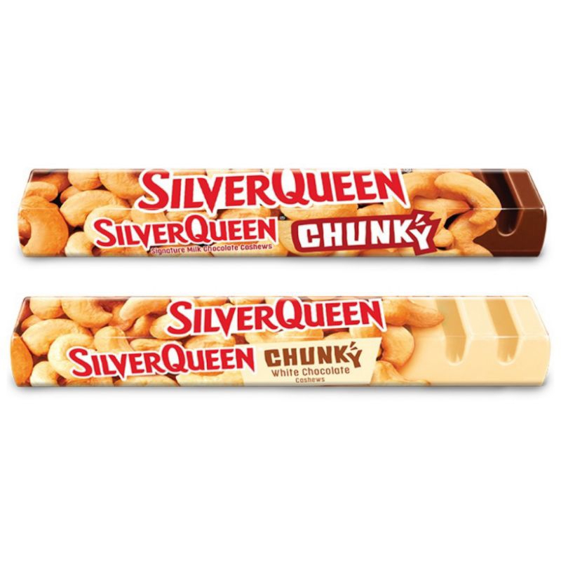 

SilverQueen Chunky Bar Chocolate Cashew 95 g white almond