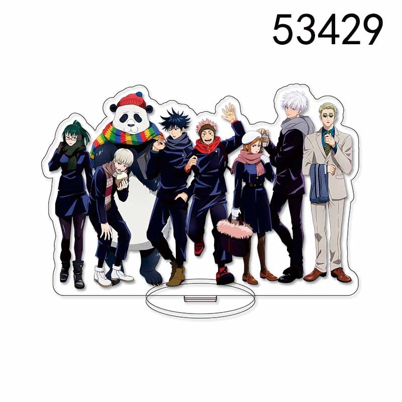 Standee Akrilik Besar 15cm Anime Jujutsu Kaisen Gojo Satoru Megumi Yuji Yuta Bening Transparan Kolek