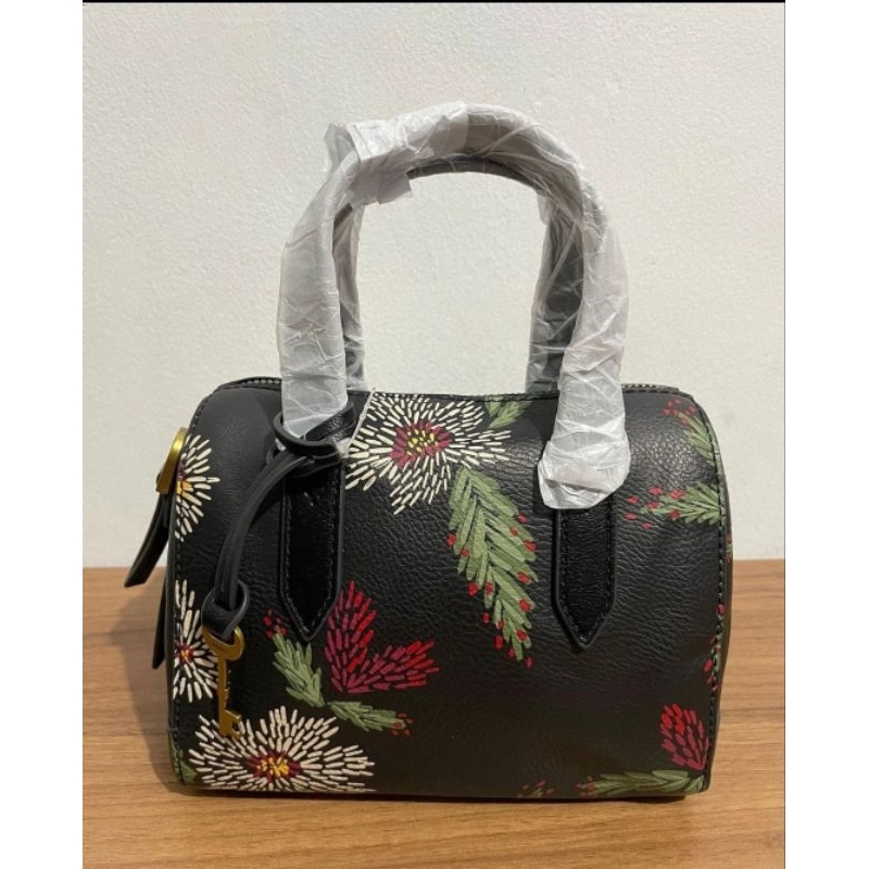 Sydney Mini Satchel Black Floral