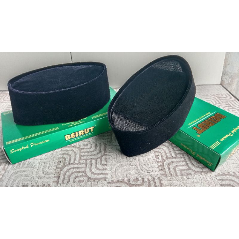 PECI BEIRUT#DEWASA# Songkok hitam Polos AC & Non AC no 3-9