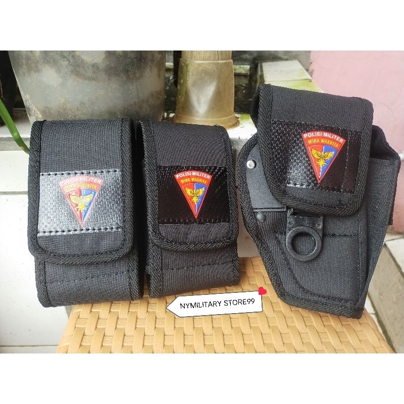 SARUNG PISTOL + MAGAJEN HITAM POM AU AL AD PROPAM INDONESIA  BRIMOB PROVOS