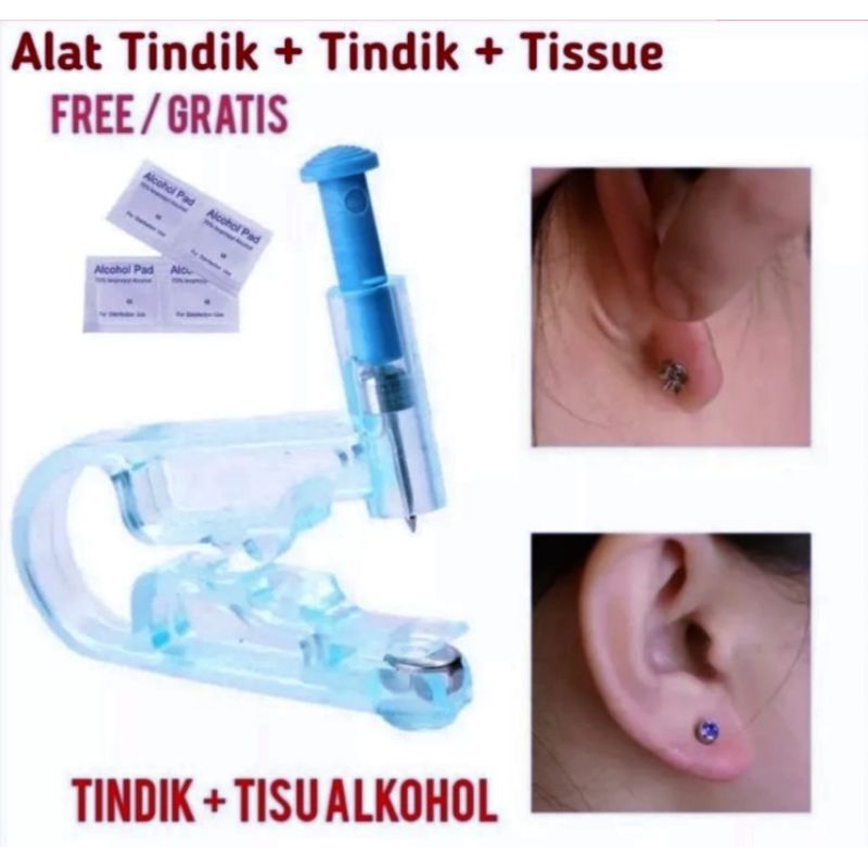 alat tindik telinga, lidah, hidung steril modern