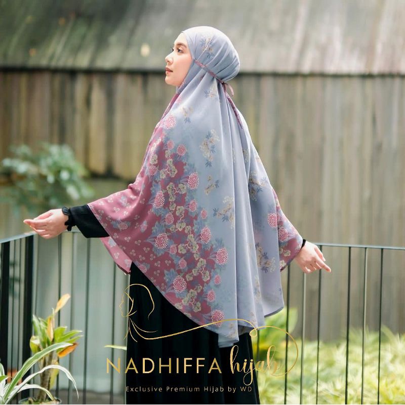 Bergo Motif Premium Azzahra Jumbo l Bergo Printing Syar'i