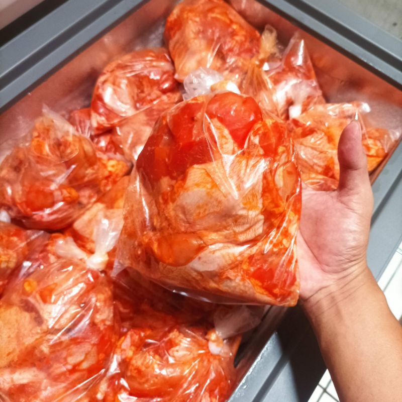 

ayam potong marinasi ukuran 0.9-1.0 potong 10pss
