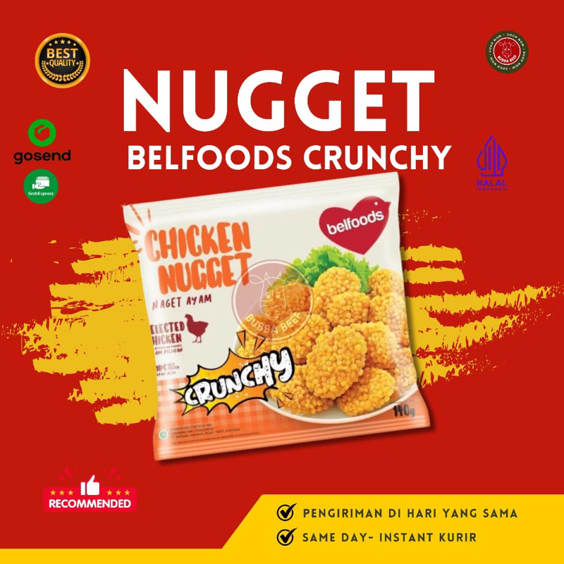 

Nugget Belfood Crunchy 140gr | Belfoods Chicken Nugget Crunchy | Nugget Crispy Belfoods | Nugget Ayam Renyah Belfoods | Naget Ayam Belfud | Makanan Beku Olahan Ayam | Frozen Food Belfoods | Lauk Makan Siap Masak | Lauk Makan Bekal Anak