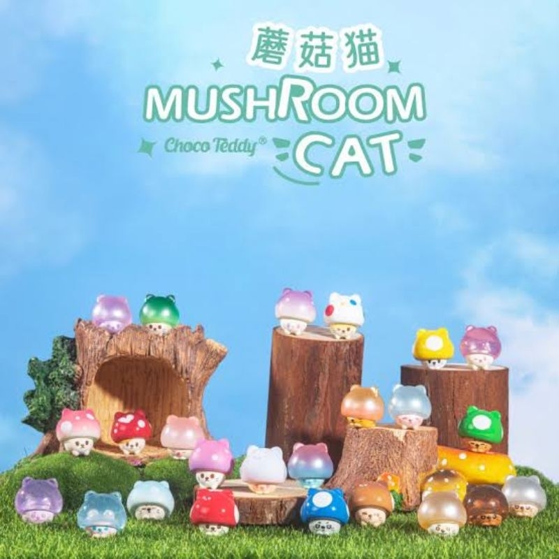 Choco Teddy - Mushroom Cat | Cute Pet Fruit Magnet Series BlindBag
