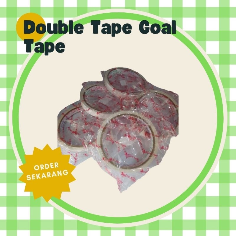 

MURAH !!! Double Tape Goal Tape ½ inchi / 1 inchi