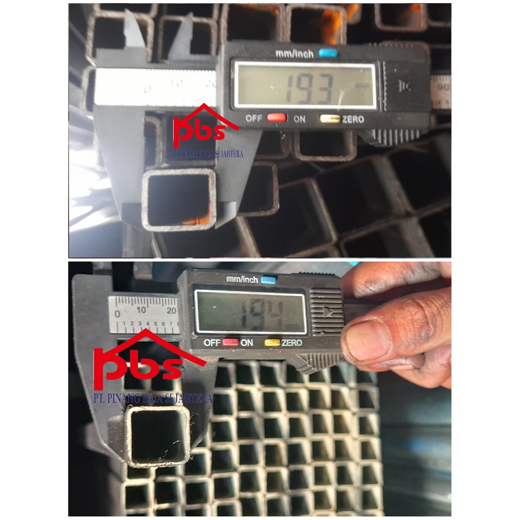 [KARGO] BESI HOLLOW HITAM 20 x 20 (1.0mm 1.2mm 1.5mm 2.0mm) / HOLO KOTAK