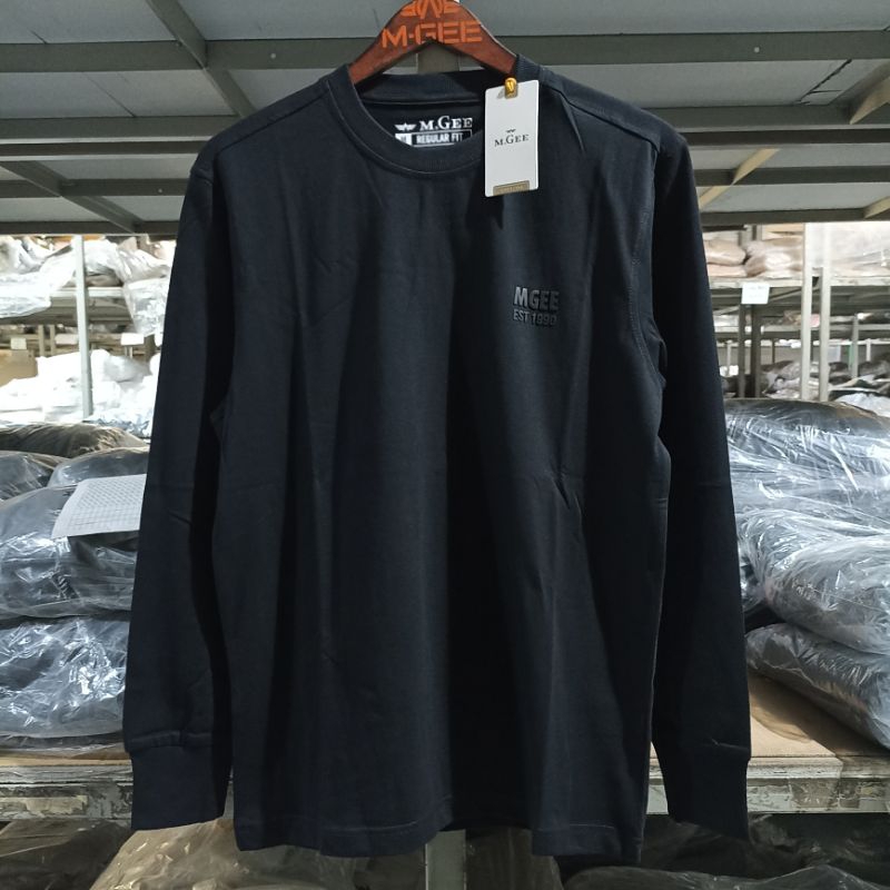 Kaos oblong lengan panjang ORIGINAL MGEE MARCUS C009 BLACK