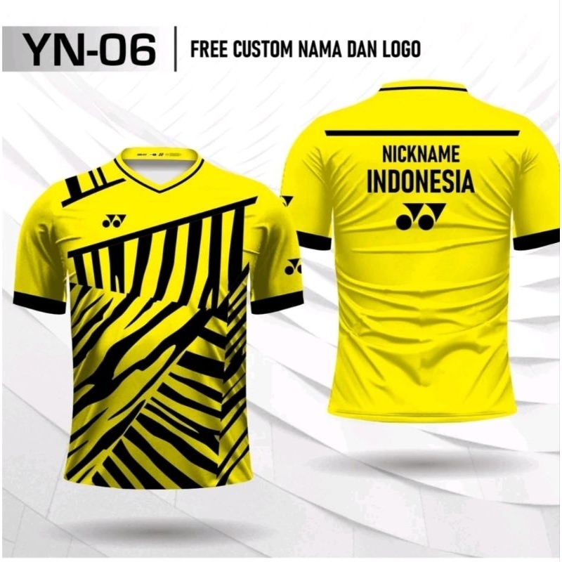 Jersey badminton yonex minions kaos baju bulu tangkis free custom