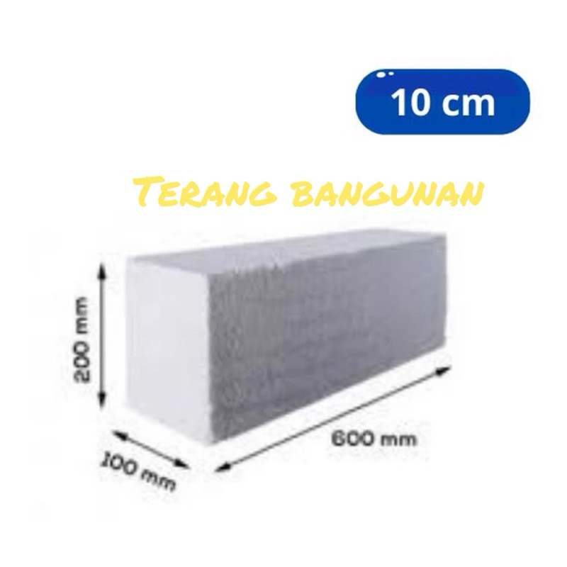 HEBEL BATA RINGAN HARGA SATUAN UKURAN 10cm DAN 7cm