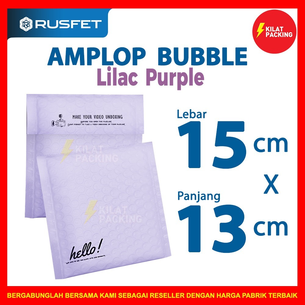 

Amplop bubble murah bubble mailer polybubble packing light purple 15X13 CM