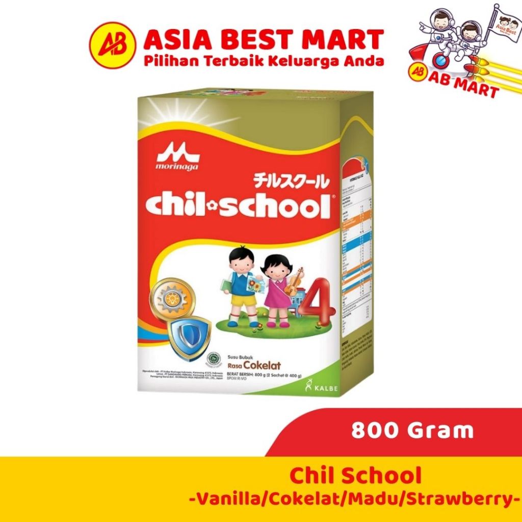 Morinaga Chil School Coklat/ Vanilla/ Strawberry /Madu 800 Gr - Susu Formula Bubuk Pertumbuhan Anak 