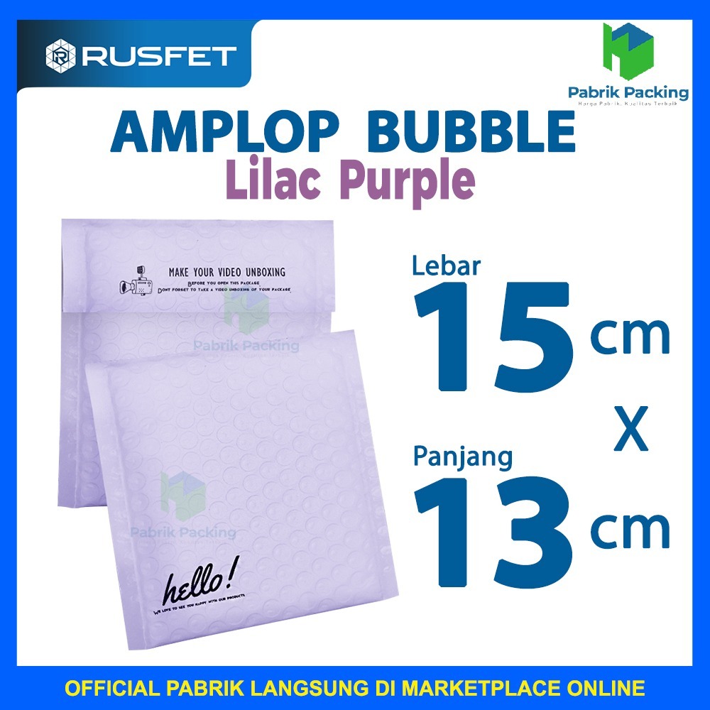 

Amplop bubble murah bubble mailer polybubble packing light purple 15X13 CM