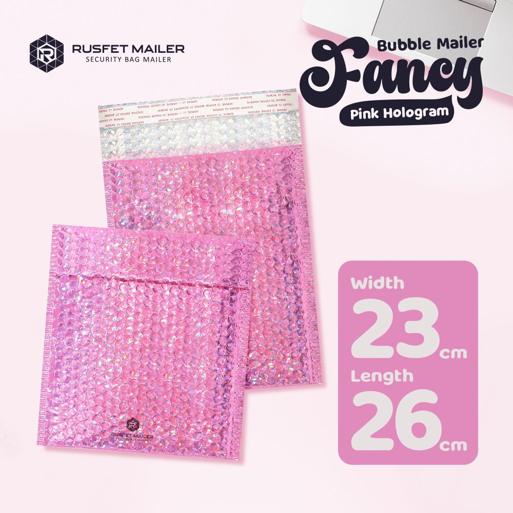 

AMPLOP BUBBLE MURAH|BUBBLE MAILER|BUBBLE PACKING PINK HOLOGRAM 23X26CM