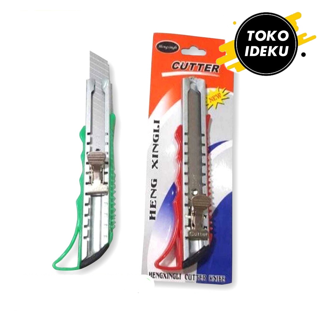 

IDEKU Cutter Sleding Besi Heng Xingli Tajam Awet Pisau Pemotong Kertas - Cutter Besi Dorong