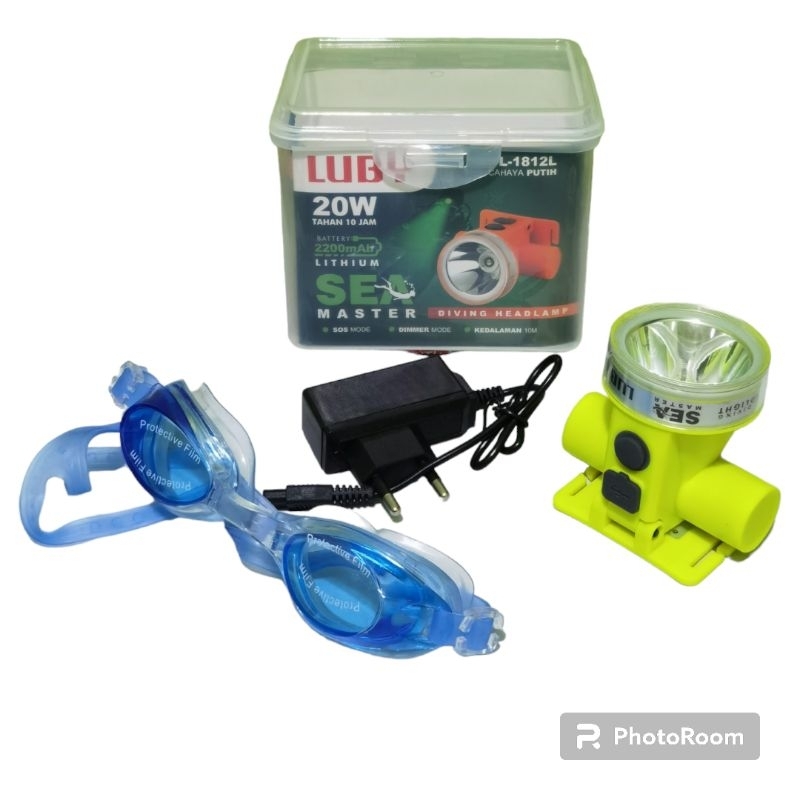 senter Kepala Selam Luby 20W L-1812L ll Senter Kepala Diving 20W ll Senter Kepala Anti Air ll Senter