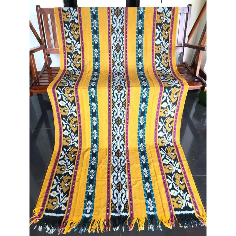 ELPHI Ikat Tenun Blanket Batik  Tenun Troso Tenun Jepara Warna Kuning