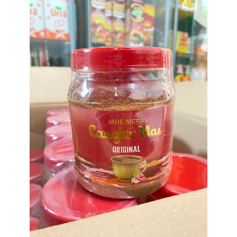 

Jahe Merah Cangkir Mas Original Plus Gula Minuman Kesehatan Herbal 330gr