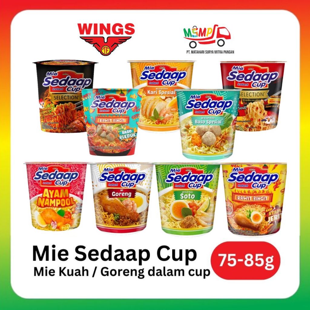 

Mie Sedaap Instan Cup All Varian [ 75-85 gr ]