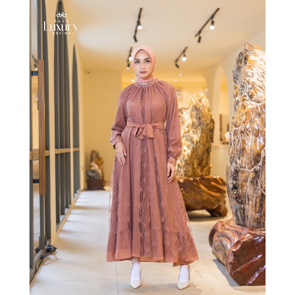 MIDI DRESS BRUKAT MEWAH DELIA HIJAB / ALEENA MIDI DRESS