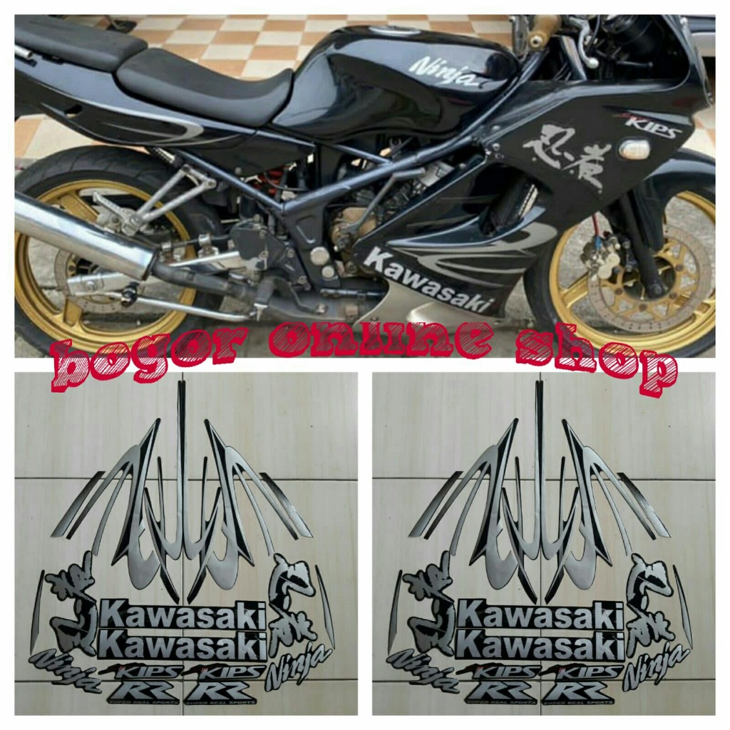 Stiker motor ninja rr se 2011 hitam