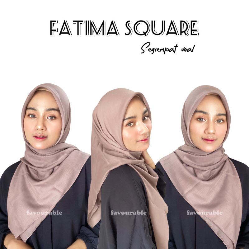 Fatima Voal Square | Voal Square Murah | Hijab Voal Basic