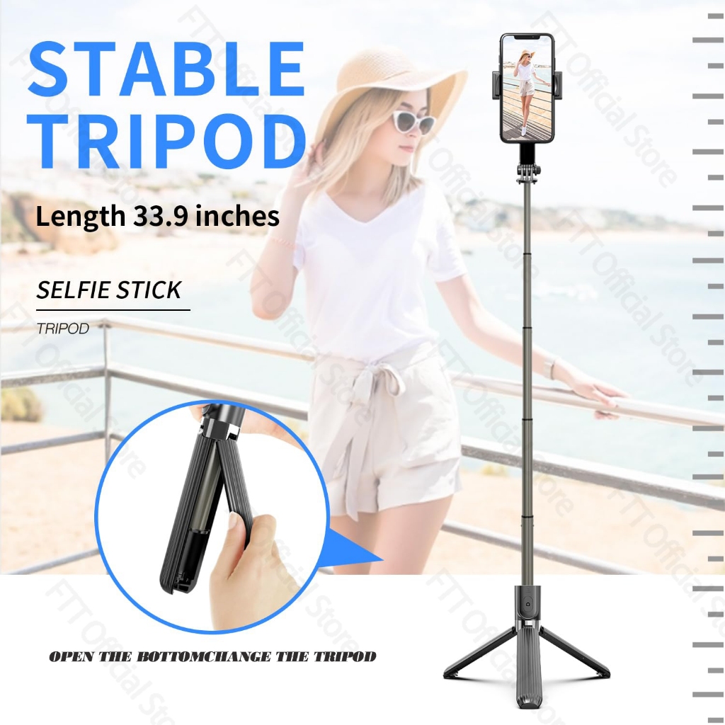 FTT C06 Gimbal Stabilizer Handphone Gimbal Hp Stabilizer Tongsis Hp Bluetooth Tripod-6