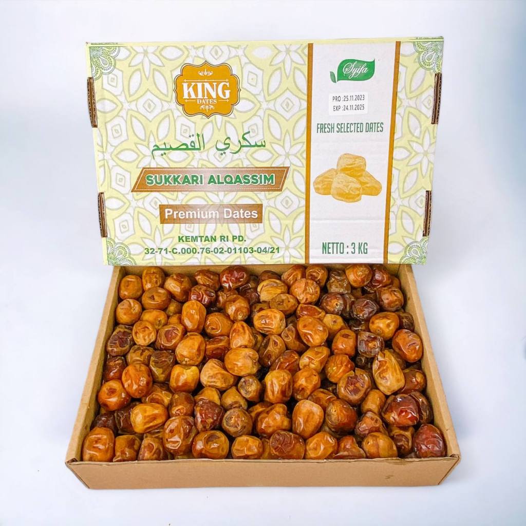 

Kurma Sukari Al - Qassim 3kg Kurma King Dates Premium