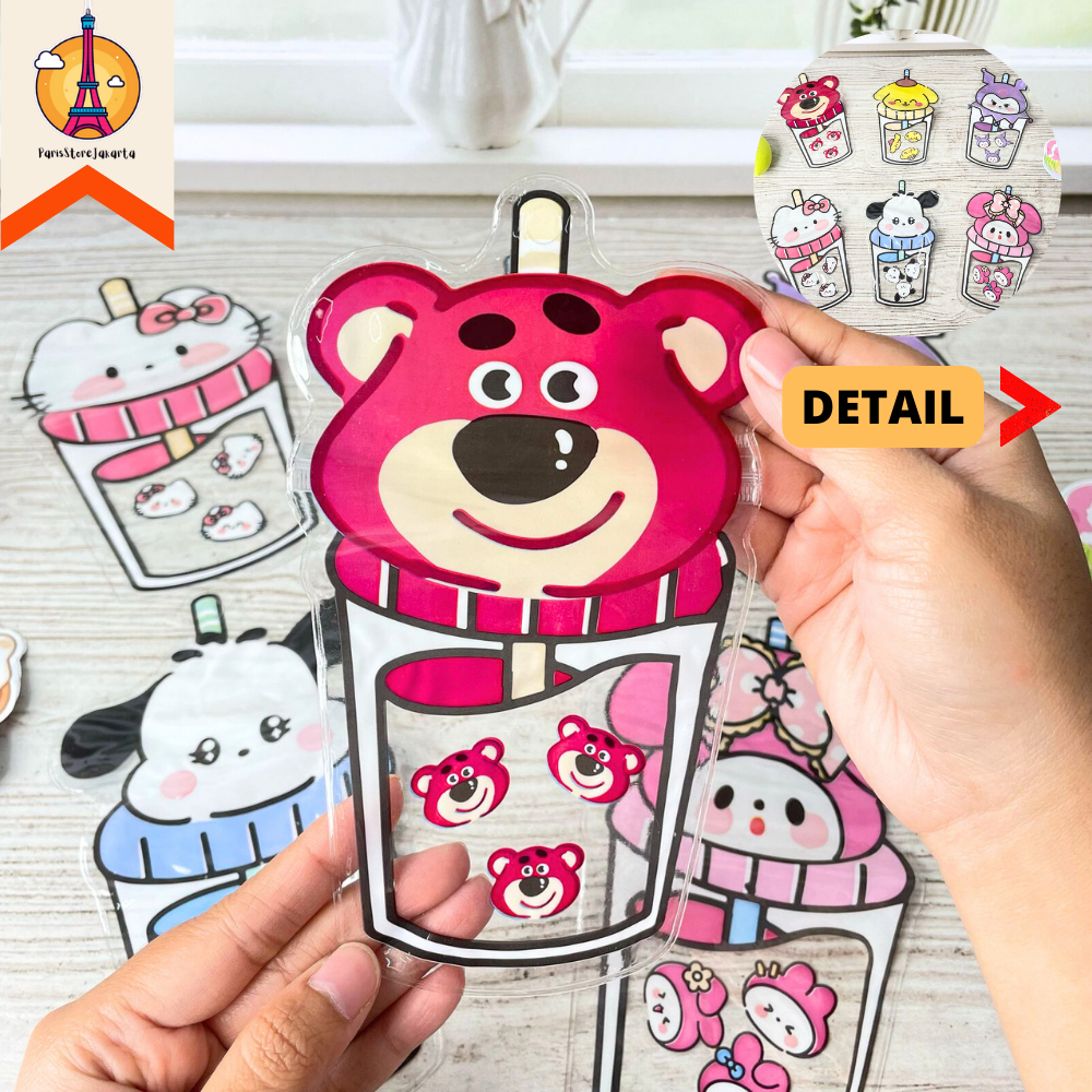 

Pouch Minuman Sanrio PVC Bening Ziplock KP-1128 Pencil Case Perlengkapan Sekolah Stationery Kado Ulang Tahun