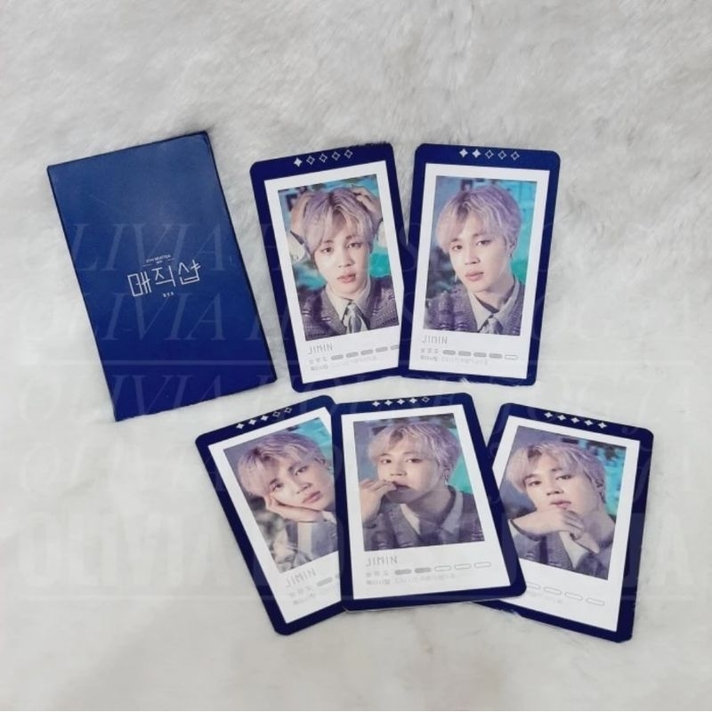 Photocard Jimin BTS 5th Muster 2019 Potrait Guestbook Card Set BTS Jimin Navy